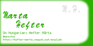 marta hefter business card